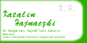 katalin hajnaczki business card